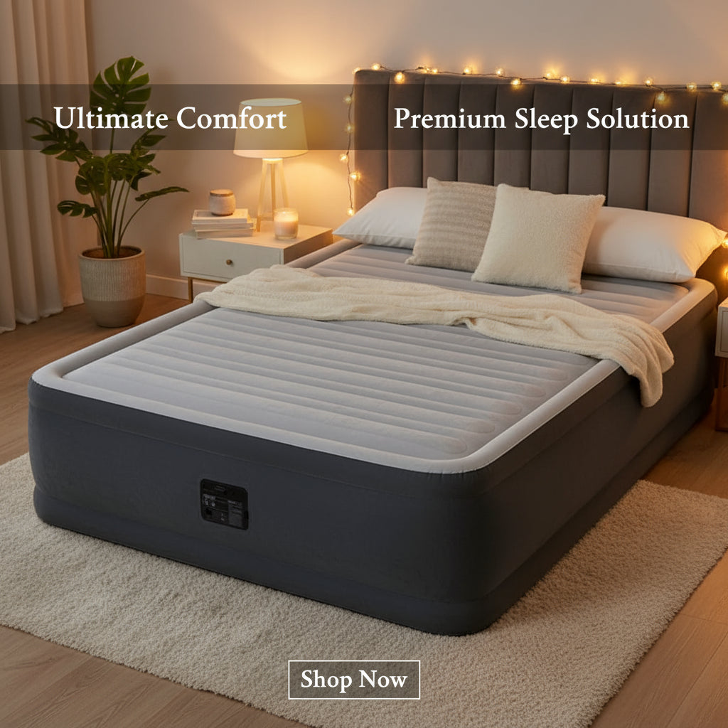 matelas gonflable 2 place +pompe electrique integrée