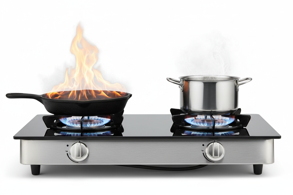 mettre la cuisiniere en feux