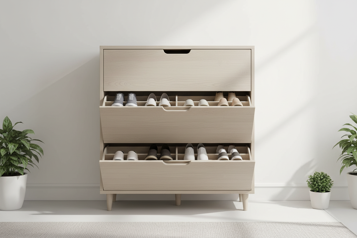 rangement de chaussures avec tiroir