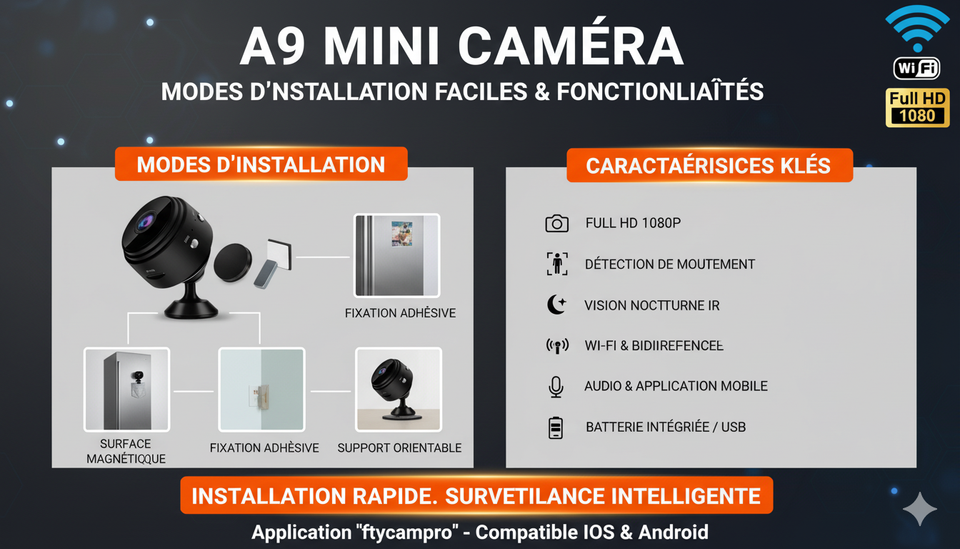 Mini Caméra WiFi espion