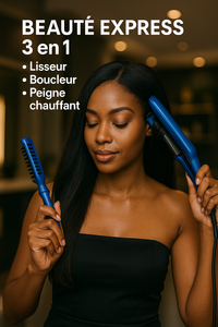 Coiffeuse Pro 3 en 1 – Lisseur, Boucleur, Peigne