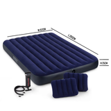 Matelas gonflable 2 places 2 oreillets + pompe manuel