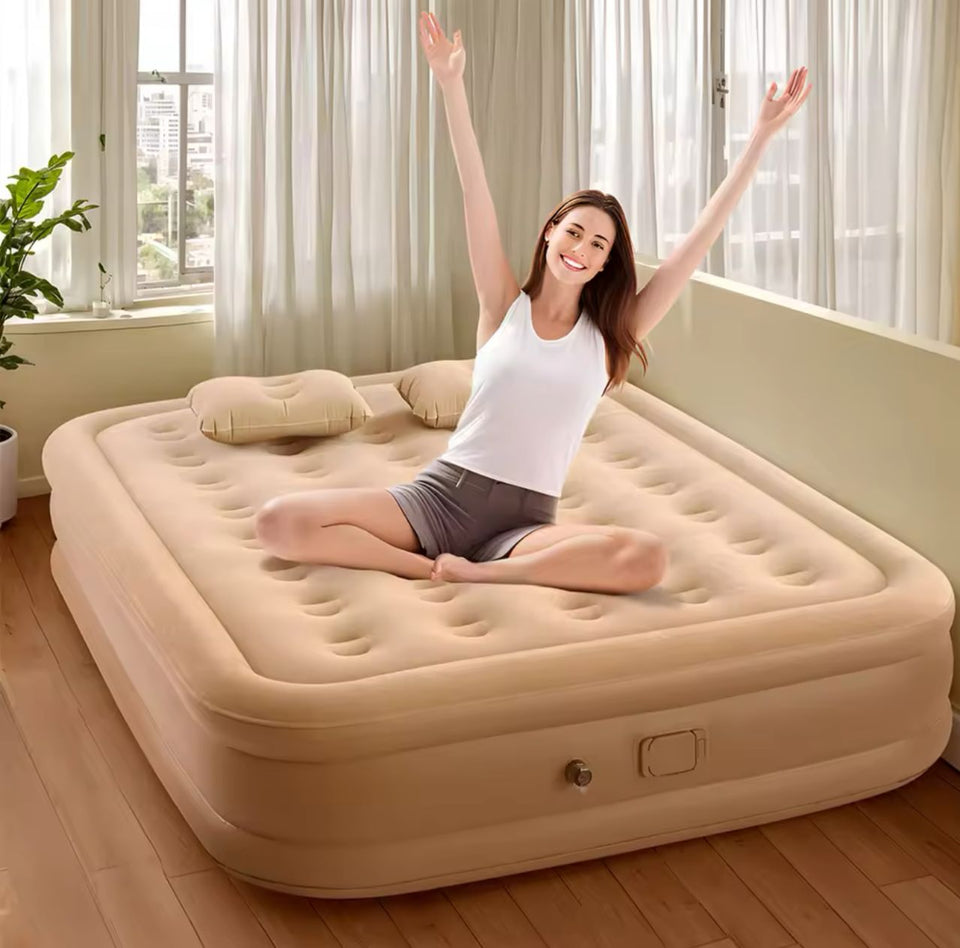 matelas gonflable 2 place +pompe electrique integrée